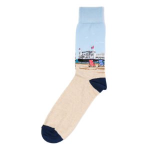 Sand Boardwalk Scene Socks