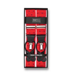 Braces - spot, red with white spot