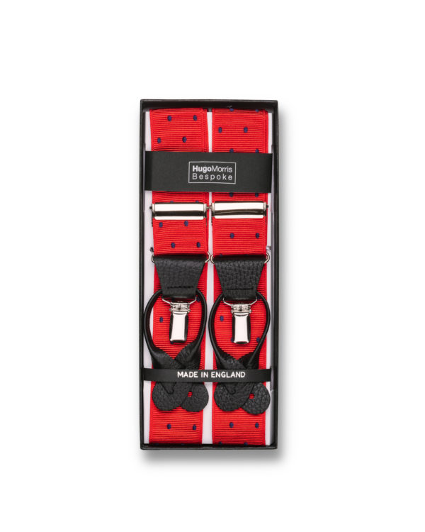 Braces - spot, red with white spot